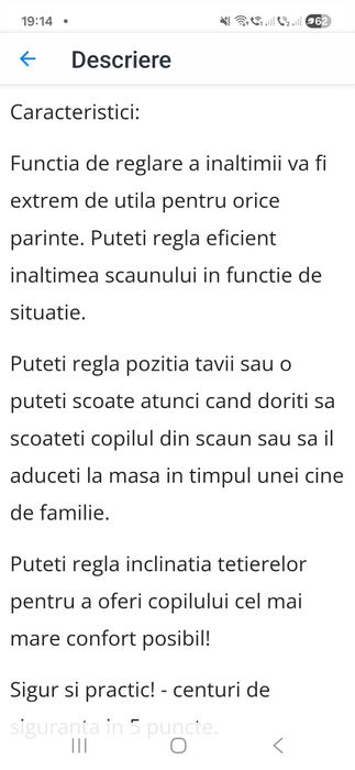 Vand scaun de masa