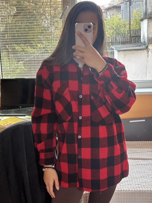 Връхно поларено палто, размер L