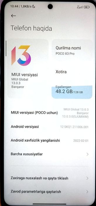 Poco x3 pro sotiladi