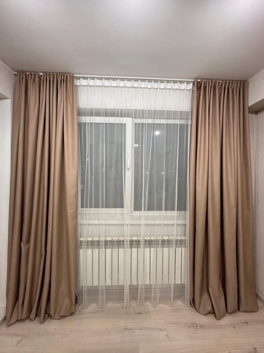 Готовые льняные шторы