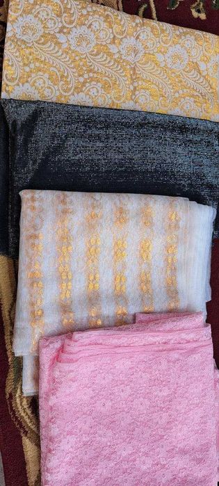 Ткани старых запасов (шерсть и капрон, тюль)все новое