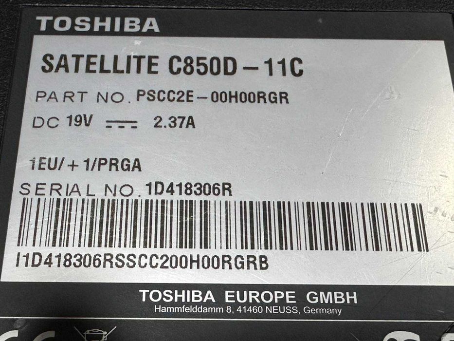 Лаптоп Toshiba Satellite c850d