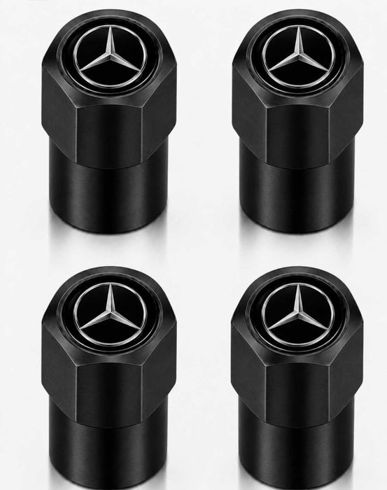 Set 4 capacele negre valva / ventil roata Mercedes