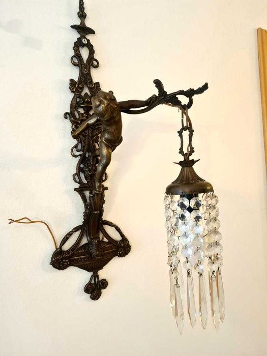 aplica de perete cu inger si cristale