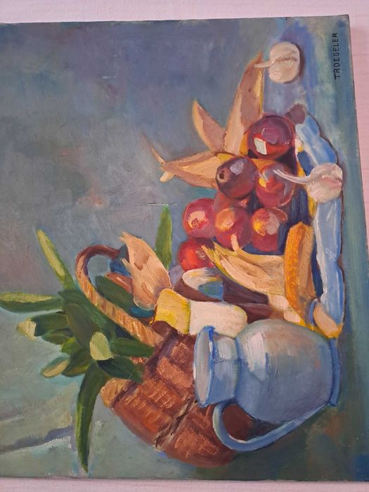 tablou pictura pe panza 55/46 cm semnat