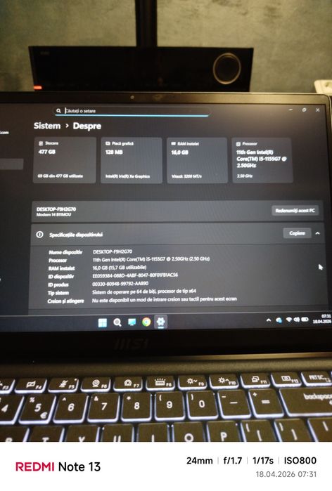 Laptop MSI modern 14