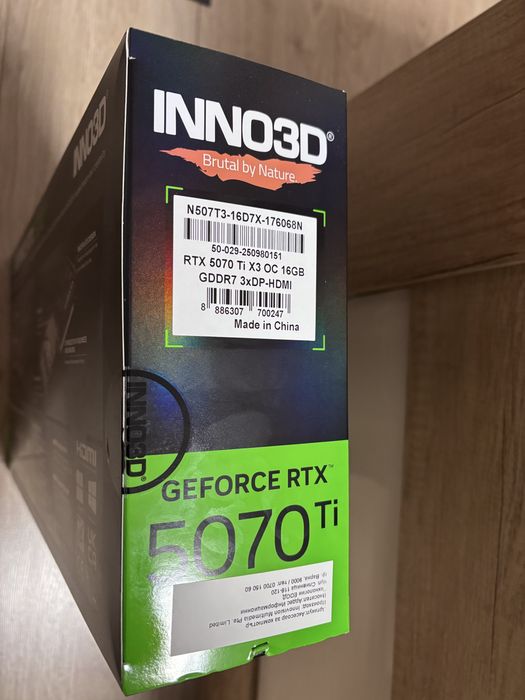 Inno3D RTX 5070Ti X3 OC 16GB | Неразпечатана с гаранция