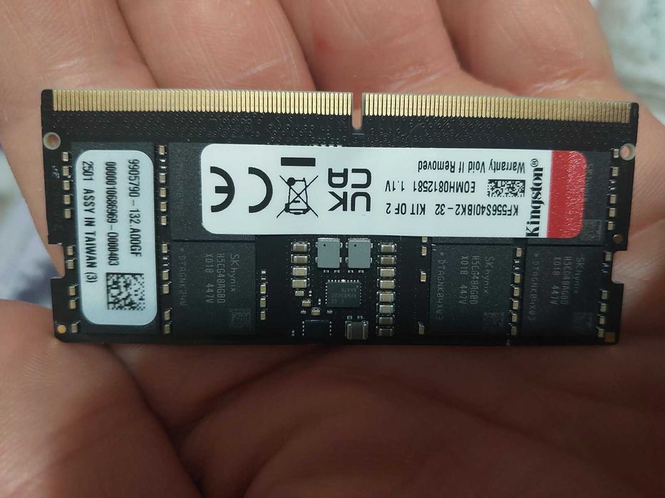 16GB 5600MT/s CL40 DDR5 - Kingston (SO-DIMM - за лаптоп)