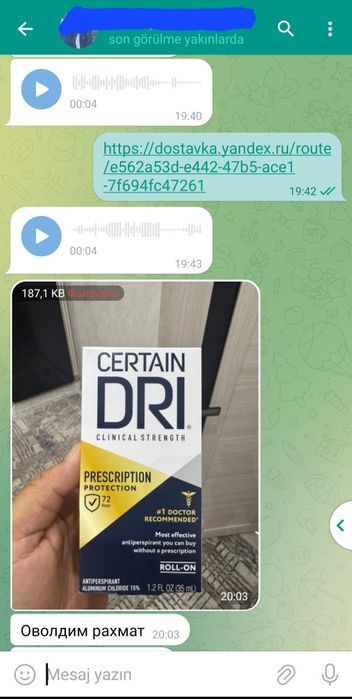 Certain Dri dry terlashga qarshi