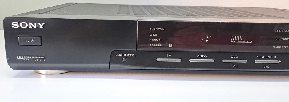 Amplificator Slim Sony TA-VE150 Bass Boost 5.1 CH Input Sub Out Negru