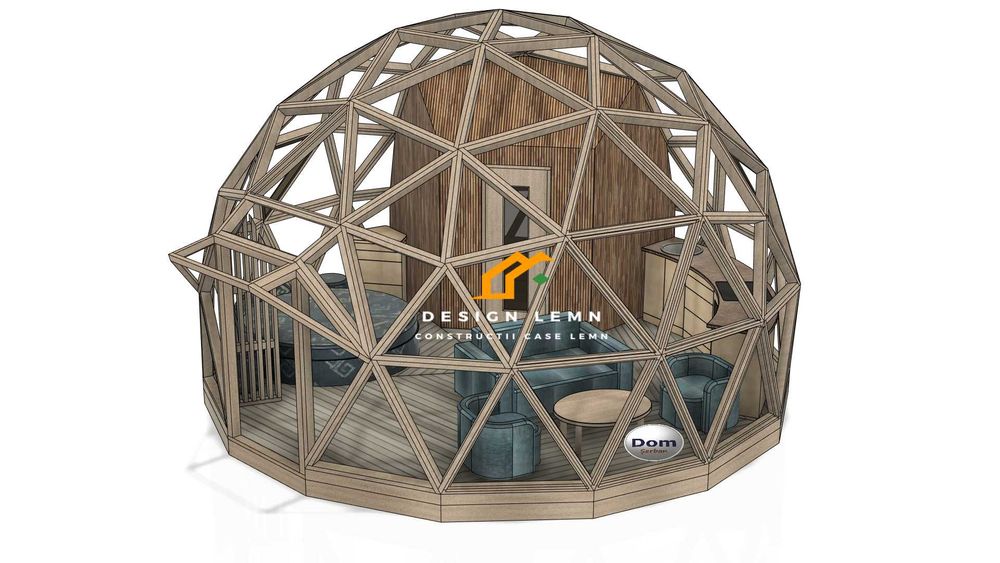 Kit ,dome,Dom geodezic din lemn, Sera,  Iglu, cupola