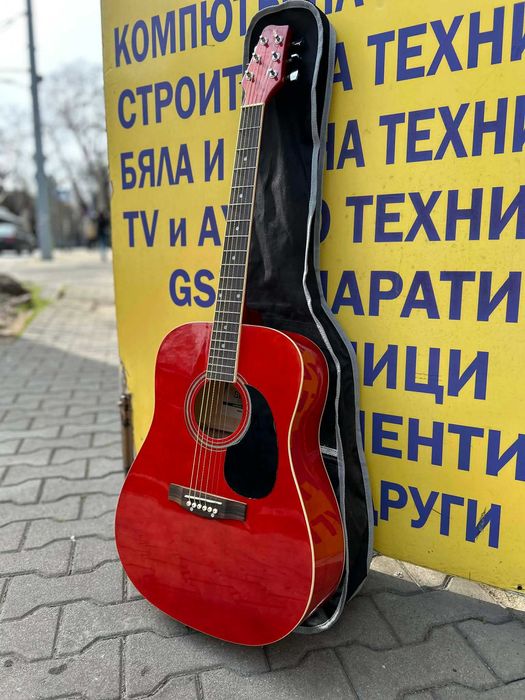 Акустична китара син Stagg SA20D RED