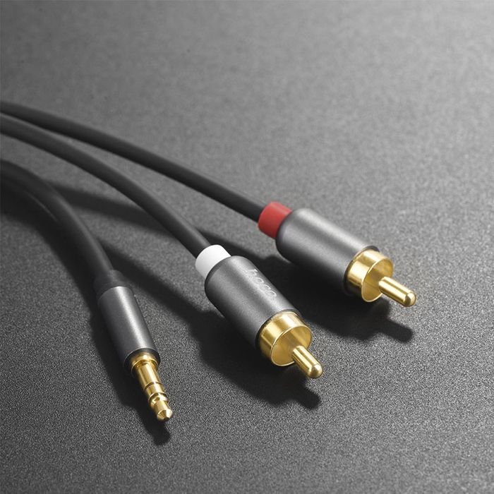 Jack 3.5-2RCA/Аудио-кабель hocoUPA10 aux Jack 3.5 тюльпаны 1.5м