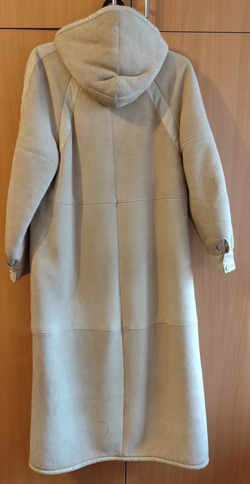 Palton din piele si blana de miel