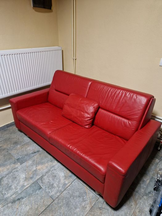 Canapea extensibila din piele naturala sedda