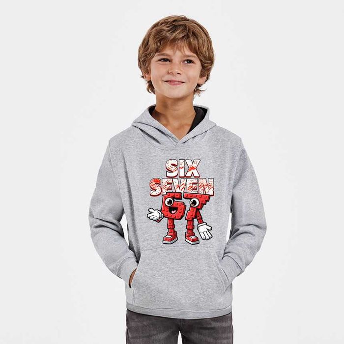 Детски суитчър с meme 6 7 six seven