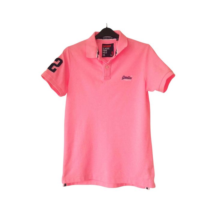 Superdry Поло Блуза Casual Polo Shirt Classic Pique Къс Ръкав Оригинал Гръдна Обиколка 85-100 см (M-L) Носена Веднъж Отлична