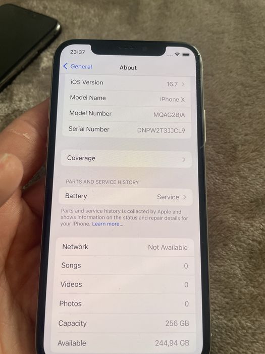 Iphone X - 256GB (бял)