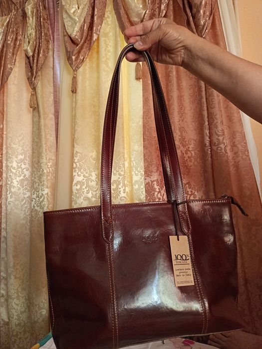 Geanta  de piele 100% Toscana