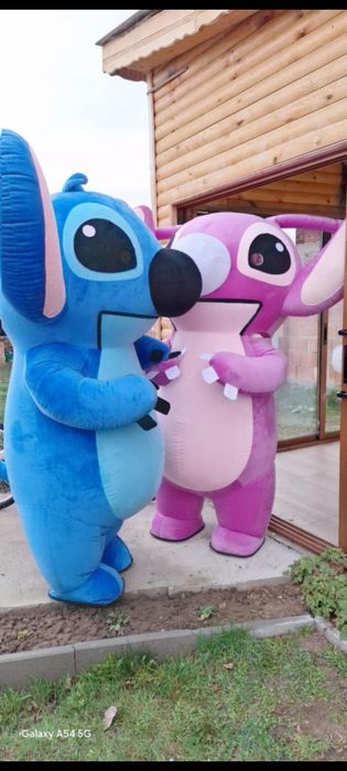 Син Стич изненада за рожден ден със Стич Розов Стич парти изненада бяла мечка Хълк лабубу парти герой надуваем Стич stitch party stich