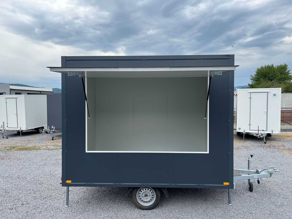 Rulote comerciale FAST FOOD ,CAFENEA pe roti,  3m --> ! 750kg!