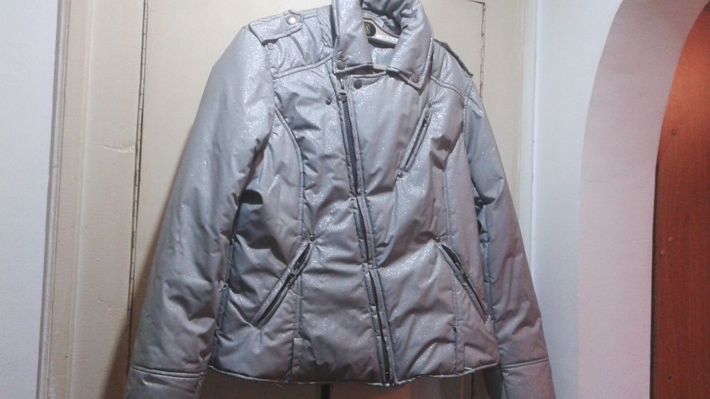 geaca argintie stralucitoare