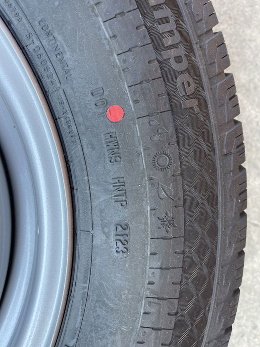 4 Jante Noi R16 Fiat/Peugeot anvelope noi M+S Continental 225/75/16 C