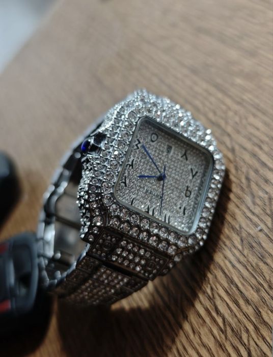 Ceas cartier full argint rezistent la apa