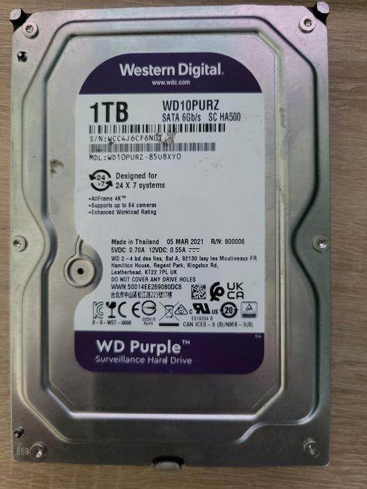 Жёсткий диск HDD Western Digital 1TB