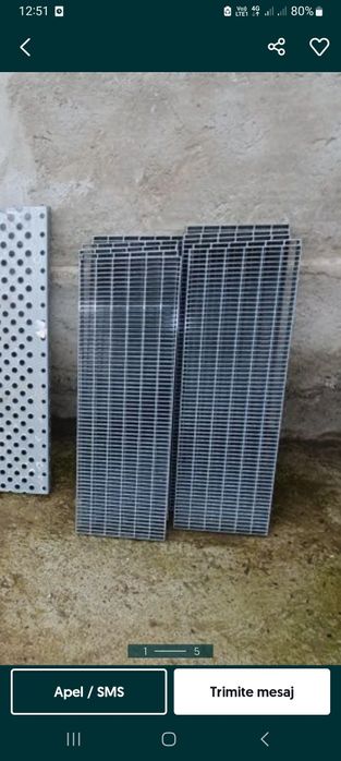 Grătare zincate 100x27x1500