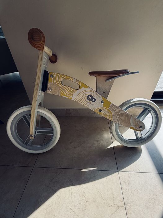 Kinderkraft, Дървено колело за баланс Runner, жълто
