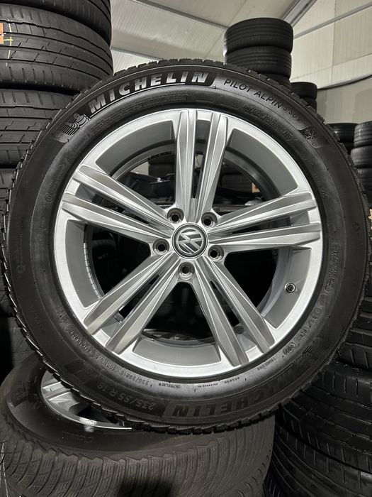 jante tiguan r line 5x112 anvelope 235 55 18 michelin noi