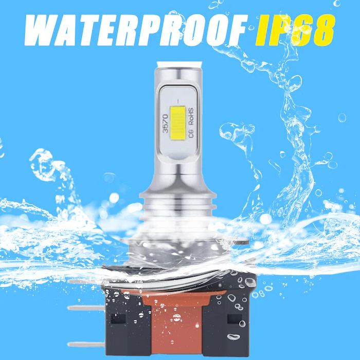 LED крушка за мъгла H15, бяла, 3570 2SMD чипове/ A3953