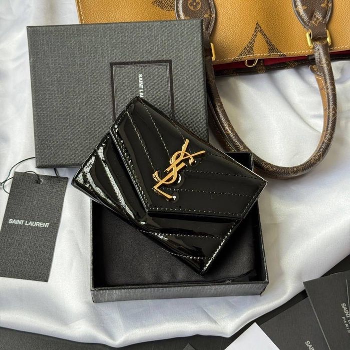 Saint Laurent Monogram Small Envelope Wallet – Black