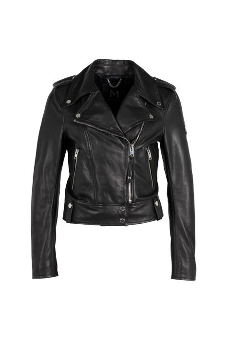 Geaca de Piele Dama Mauritius Silver Neagra MWLunah