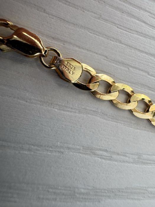 Позлатена гривна 925