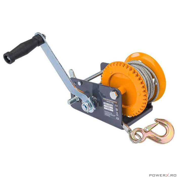 Troliu manual 1133 Kg, cu cablu 10m, Powermat