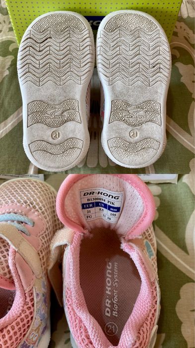 Детские ортопедические кроссовки фирмы Dr.kong, как новые, 21 размер