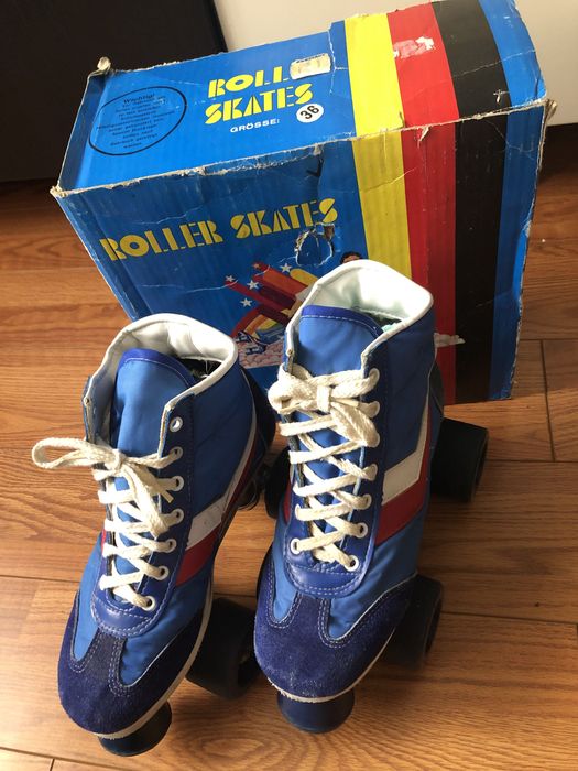 Patine cu rotile retro piele Roller Skates Germany mărime 36
