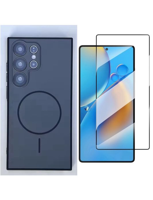 Samsung S25 S26 PLUS ULTRA - Husa Tpu Magnetica Ultra Slim + Folie Sticla Full Edge