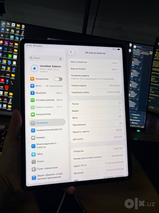 Ipad M2 PRO 128gb 12.9inc