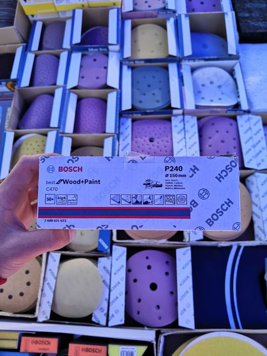 Foi abrazive/smirghel Bosch 125mm 150mm masina de slefuit orbitala