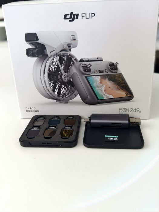 Dji flip, drona nouă,  pachet full cu controller Dji NC2, accesorii