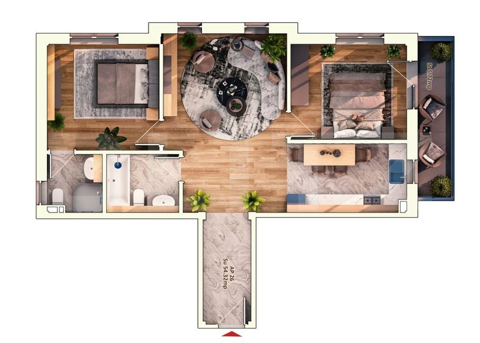 Apartament 3 Camera, 70 mp, 2 Bai, Semifinisat, Zona Dorobantilor
