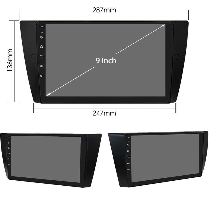 Мултимедия 9" Android 14 за BMW 3 E90 E91 E92 навигация Carplay Auto