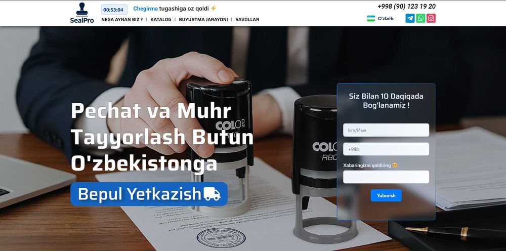 Sayt Yaratish | Создание сайтов + SEO | Google'da 1-o'rinda Ko'rining
