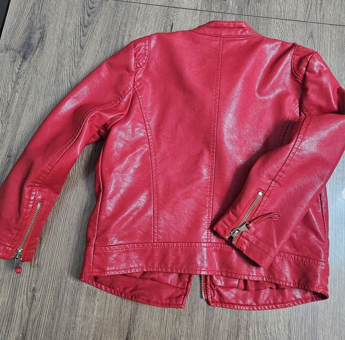 Куртка детская, кожаная, осенняя для девочки