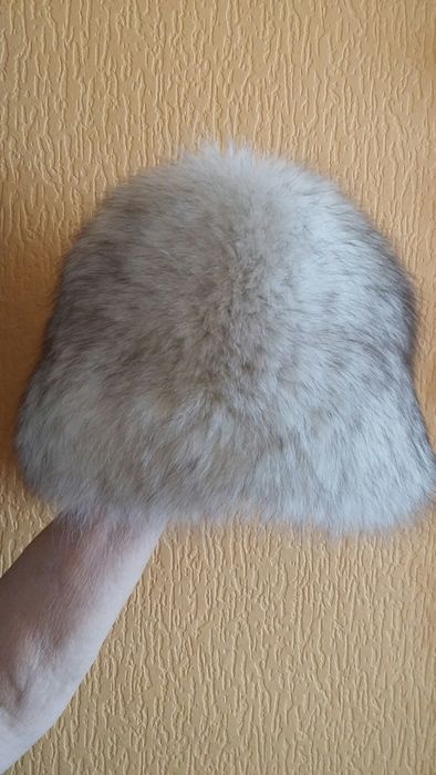 Шапка и воротник из песца новые