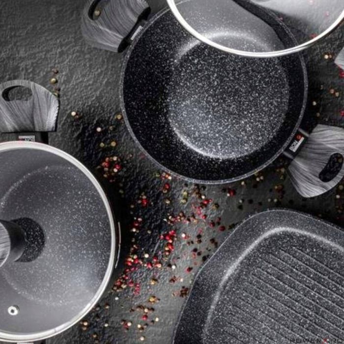 Oala joasa Bono, Aluminiu, 20cm, 1.6l, neagra, Florina