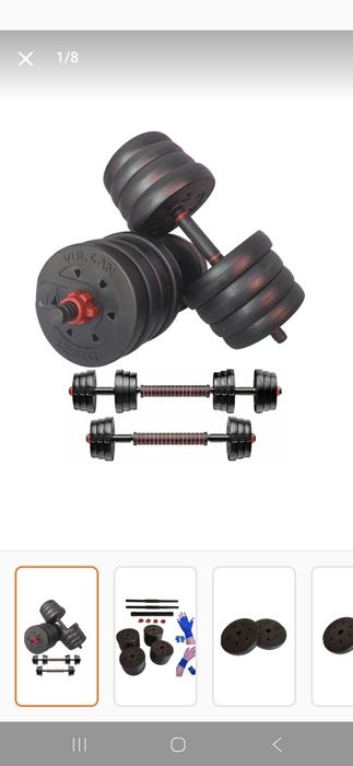 Set gantere si haltera 30 kg